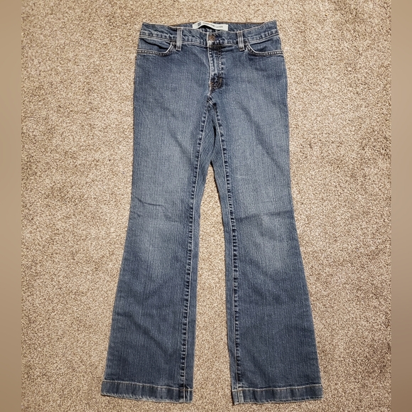 Gap stretchy long and lean style blue denim jeans size 4 in very good condition - Picture 2 of 4